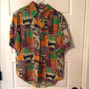 VTG 100% Silk unisex shirt 🌞